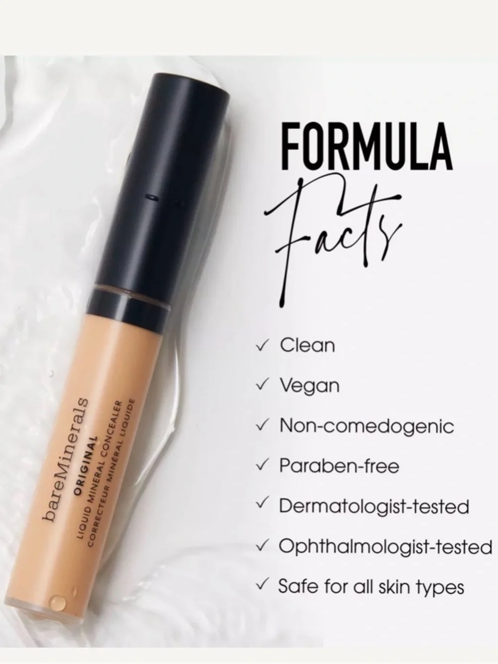 bareMinerals LIGHT 2C Liquid Mineral Concealer - Light Beige Tone